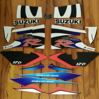 Bộ tem Suzuki Satria 2000 màu xanh đen