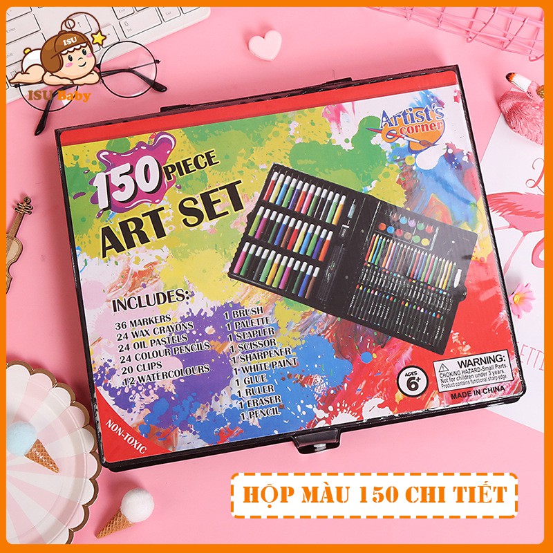 Hộp màu 150 chi tiết Artist's Corner cho bé thỏa sức sáng tạo, tập tô vẽ và phát triển trí tuệ