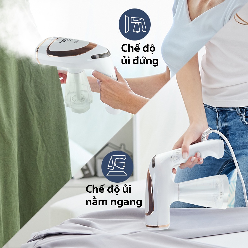 Bàn Ủi Hơi Nước Cầm Tay, Bàn Là Hơi Nước Gia Đình Mini, Bàn Ủi Hơi Nước Tách Rời Bình Nước, CS 1600W