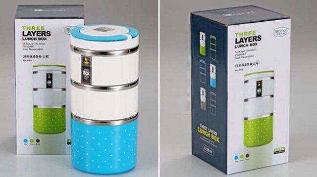 Hộp cơm 3 tầng giữ nhiệt | BigBuy360 - bigbuy360.vn