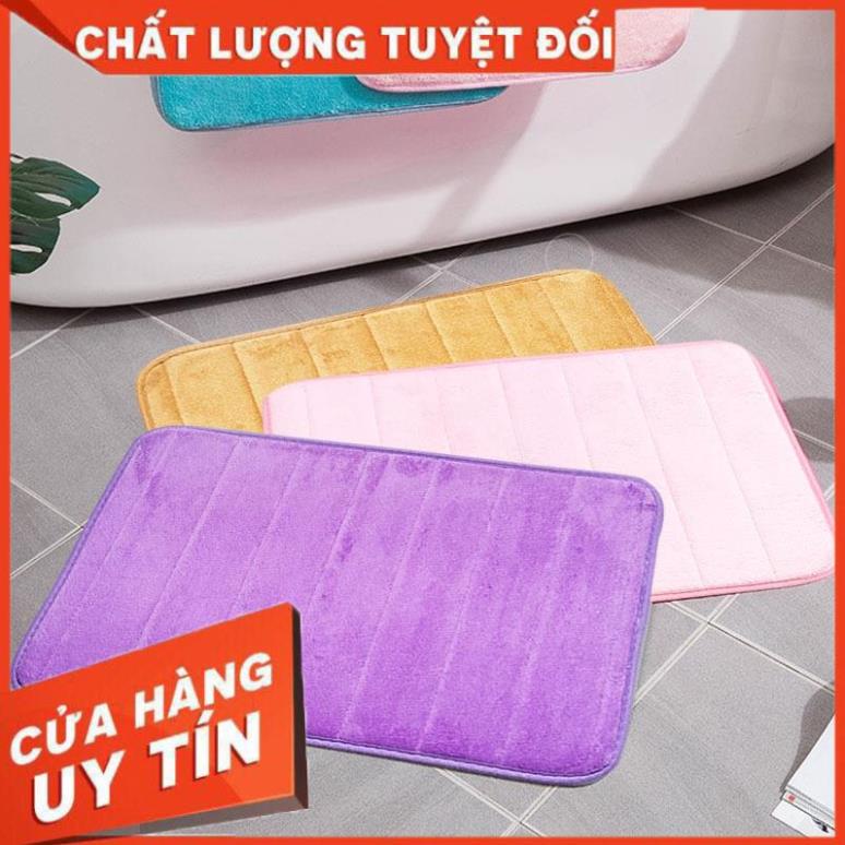 (Video Clip)  Thảm Lau Chân, Thảm Trải Sàn, Chất Liệu Nhung San Hô Thấm Hút Nước Cực Tốt Khổ 40 cm x 60 cm