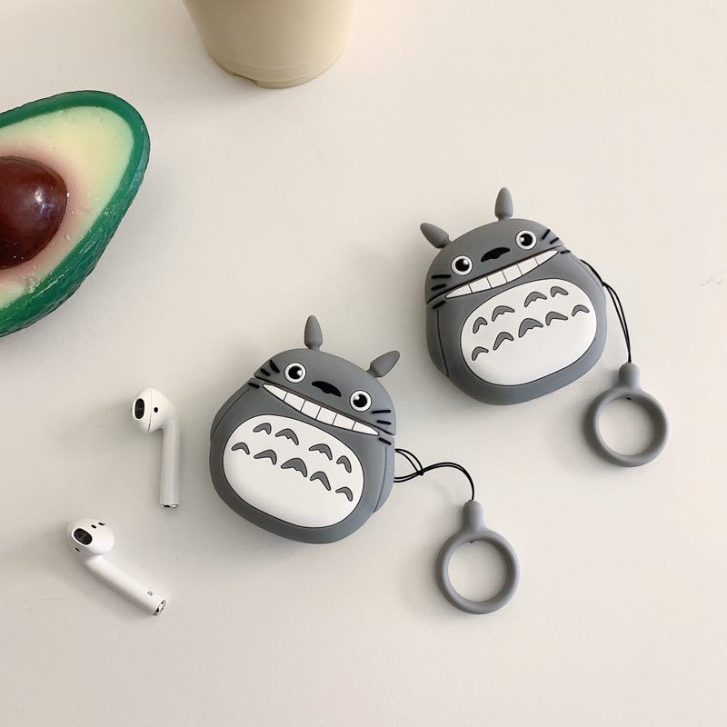 Case Vỏ Bao Airpods Đựng Tai Nghe Airpod 1 2 3 Pro Totoro Cover i11, i12...Toronto cười tặng kèm móc