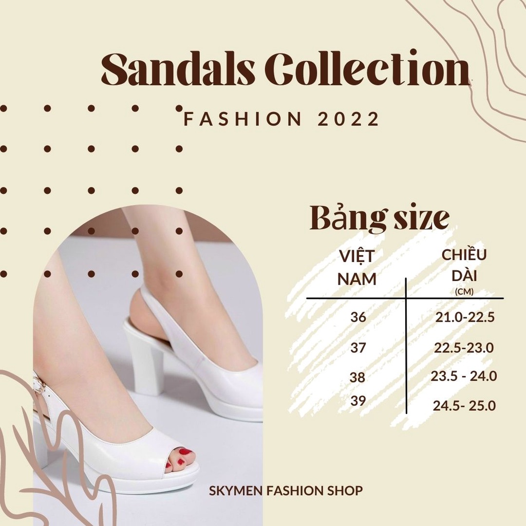 Giày cao gót 10 phân đế trụ vuông chất da si nỉ nhẹ xốp êm bền đẹp mẫu mới 2023 - G138640