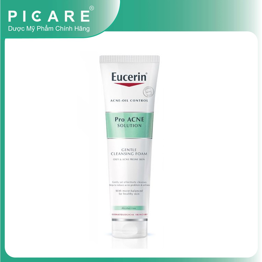 Sữa rửa mặt tạo bọt cho da mụn Eucerin Pro Acne Solution Gentle Cleansing Foam 150g -  66856