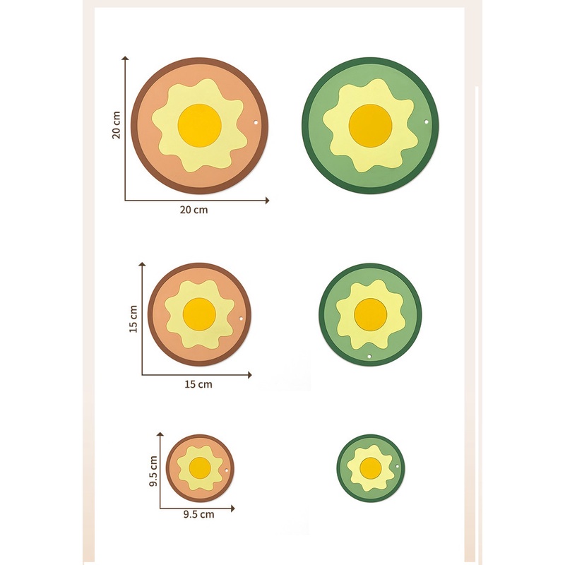 Miếng Lót Ly, Nồi Cách Nhiệt Chất Liệu Silicon Hình Trứng CUTE