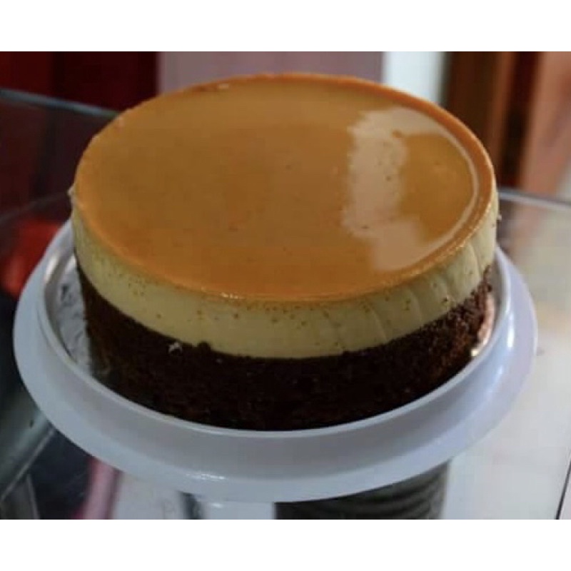 Bánh Bông Lan Flan Cacao-18cm/1ổ [ Ship nội Tphcm -Nowship- Grabship]