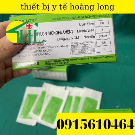 chỉ nylon size từ số 2/0 đến 5/0 hộp 12 sợi