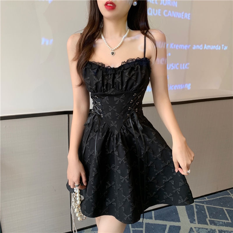 Đầm Hai Dây Dáng Chữ A Thiết Kế Mỏng Trễ Vai Quyến Rũ Thời Trang