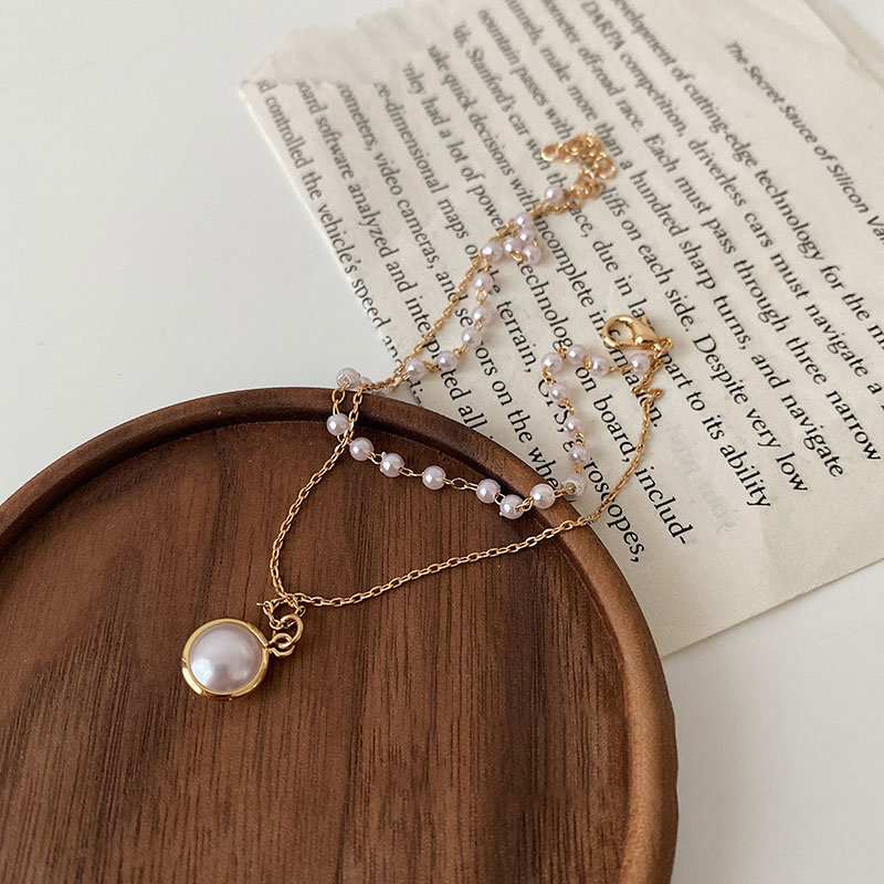 Vòng Tay Đính Ngọc Trai Xinh Xắn Phong Cách Retro Hàn Quốc | BigBuy360 - bigbuy360.vn