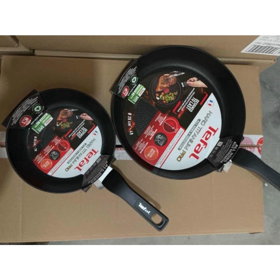 Chảo Chống Dính Cao Cấp Tefal HARD TITANIUMPRO, Đỉnh Nhất Trong Các Dòng Chảo Tefal - Hàng Pháp Chín