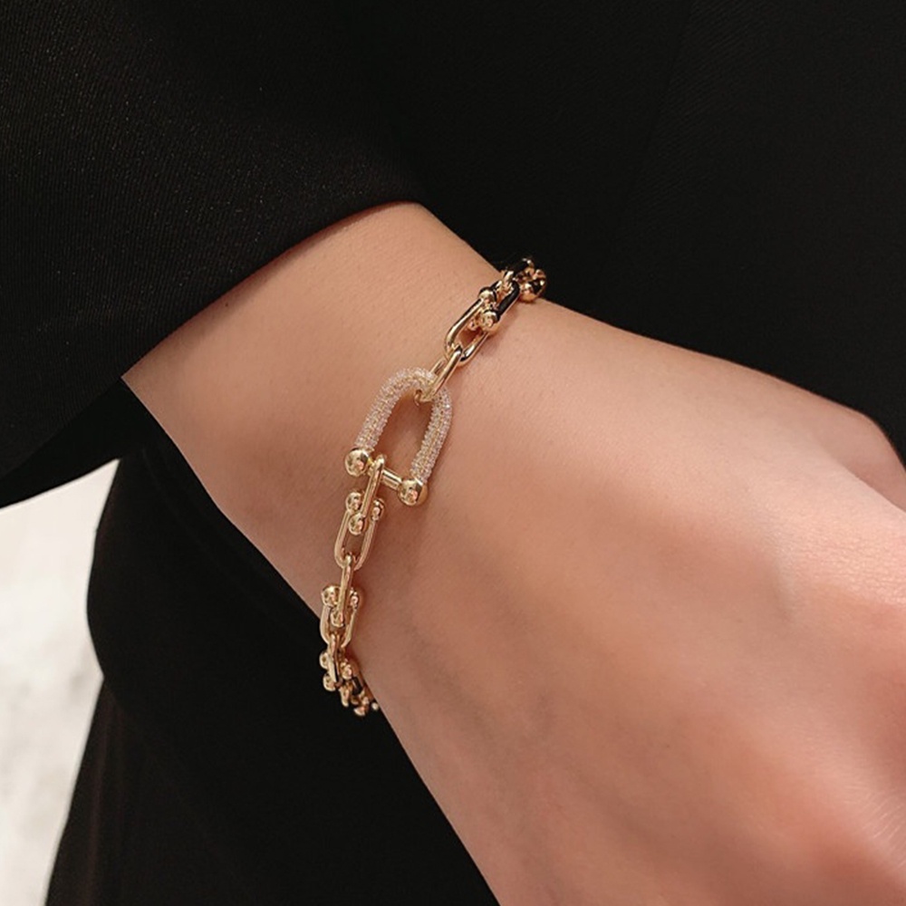 Vòng đeo tay đính đá zircon tinh tế thời trang cho nữ