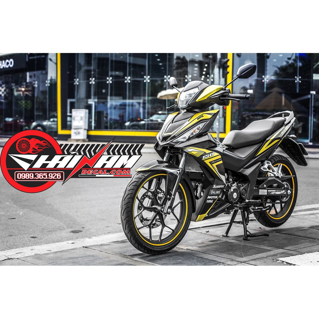 Tem Trùm Winner 150 Đen Chỉ Đỏ Motul Aka