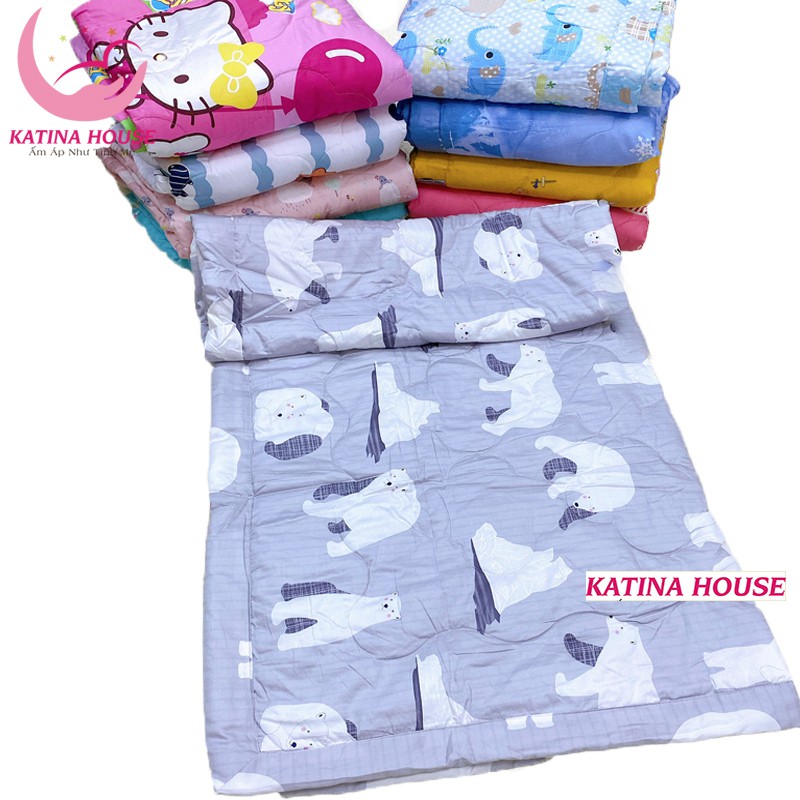 Mền cho bé 1.5x1.8m mềm mát , vải Cotton Satin Hàn Quốc, nhiều họa tiết hoạt hình đáng yêu