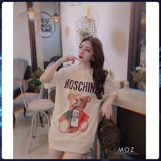Áo phông nữ moschino, áo phông rộng - Hàng cao cấp, chất đẹp, ảnh thật