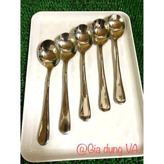 THÌA INOX CAO CẤP DÙNG ĐỂ ĂN CƠM, CHÁO, SÚP CÁN DÀI ĐẦU TRÒN DÀI 18CM