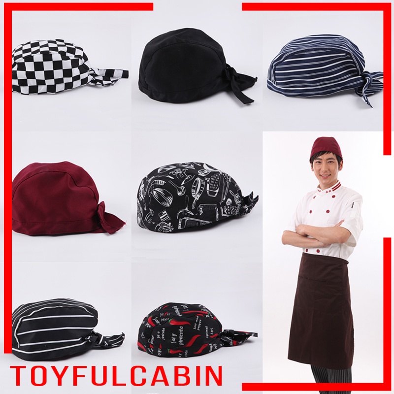 Set 3 Mũ Trùm Đầu Và Khăn Quấn Lưng Unisex Dành Cho Nhà Bếp