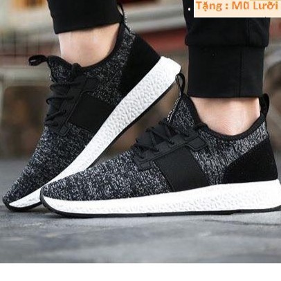 Giày Nam Thể Thao Sneakers Đen Đế Đúc G19