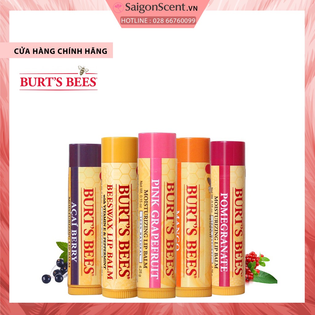 [Mùi ngẫu nhiên] Son dưỡng Burt's Bees Lip Balm ( không màu )