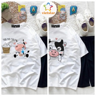 Set bộ áo thun cộc tay bò sữa và quần đùi Unisex nam nữ thể thao chất thun mềm mát - VIETSTAR