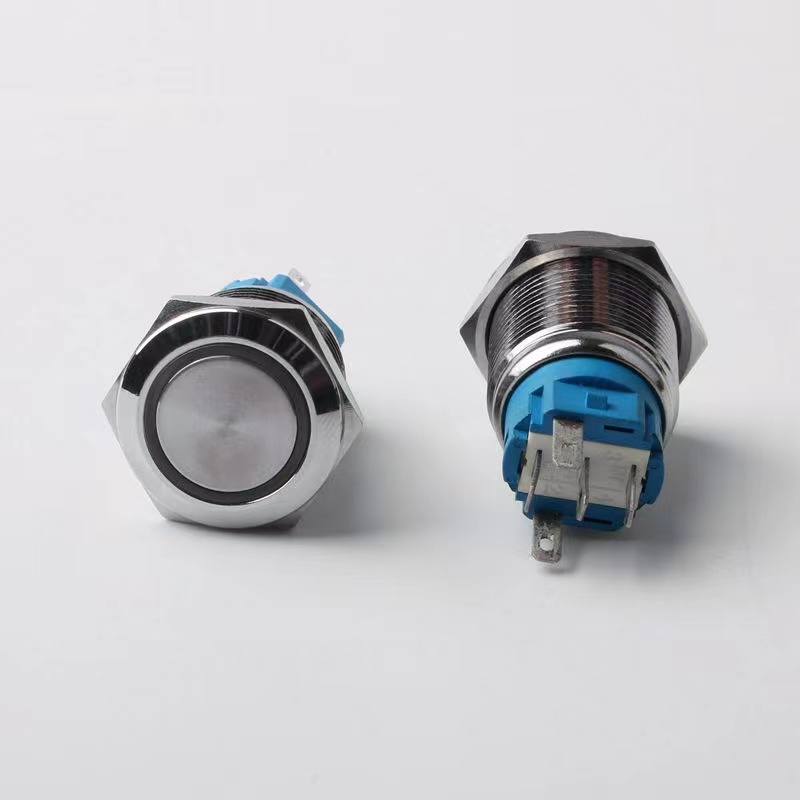Công Tắc Đèn LED Tròn 19mm 12V 24V 36V 48V 110-2