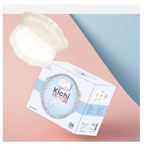 Miếng Lót Thấm Sữa Cho Mẹ Sau Sinh Kichi Hộp 36 Miếng
