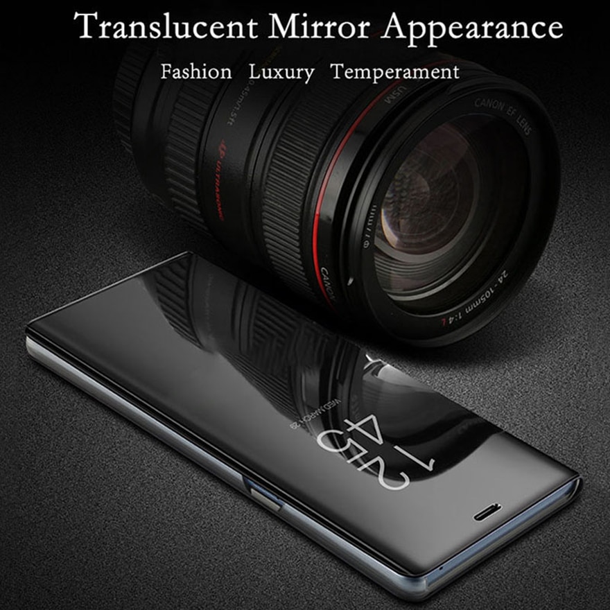 Luxury Flip Mirror Phone Case for Xiaomi Redmi Note 10 K30 Pro Redmi 9 9A 9C 360° Full Protection Anti-drop Phone Case