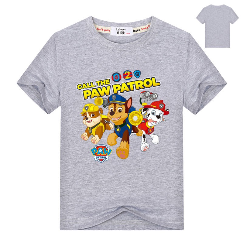 Áo thun hình Paw Patrol Marshall Chase Rubble cho bé trai và bé gái