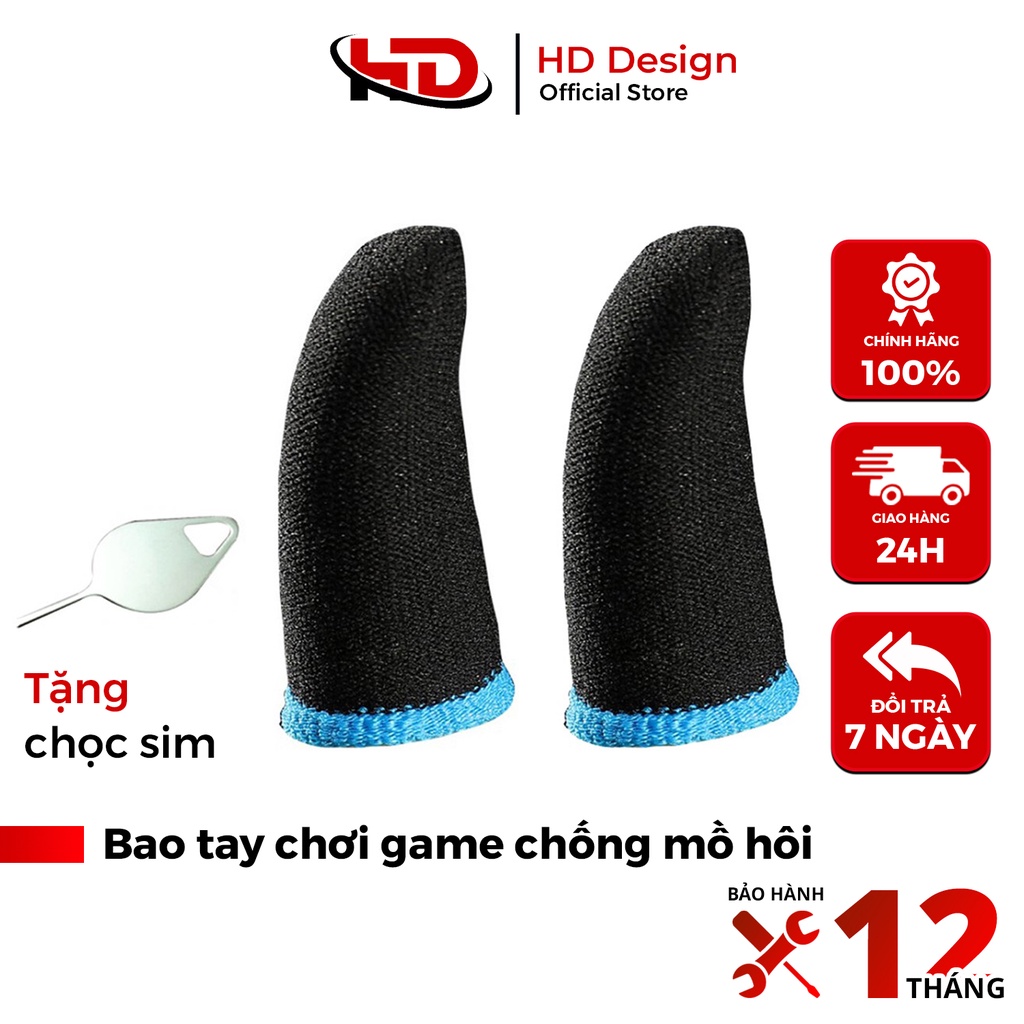 Bao Tay Chơi Game Chống Mồ Hôi Cho Điện Thoại Dành Cho Game Pubg Mobile,FreeFire,Liên Quân Mobile - Chính Hãng HD DESIGN