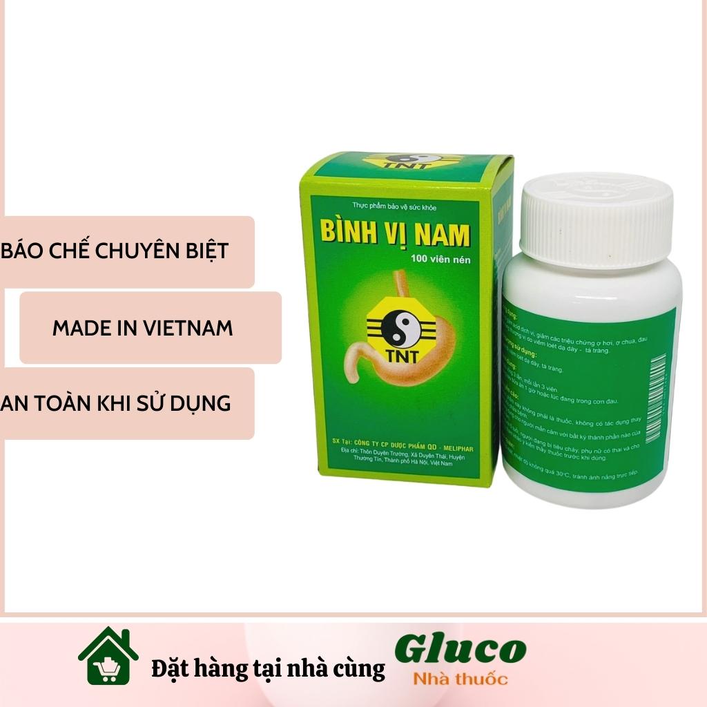 Bình Vị Nam Hộp 100 viên - Giúp bảo vệ niêm mạc dạ dày GLU3801