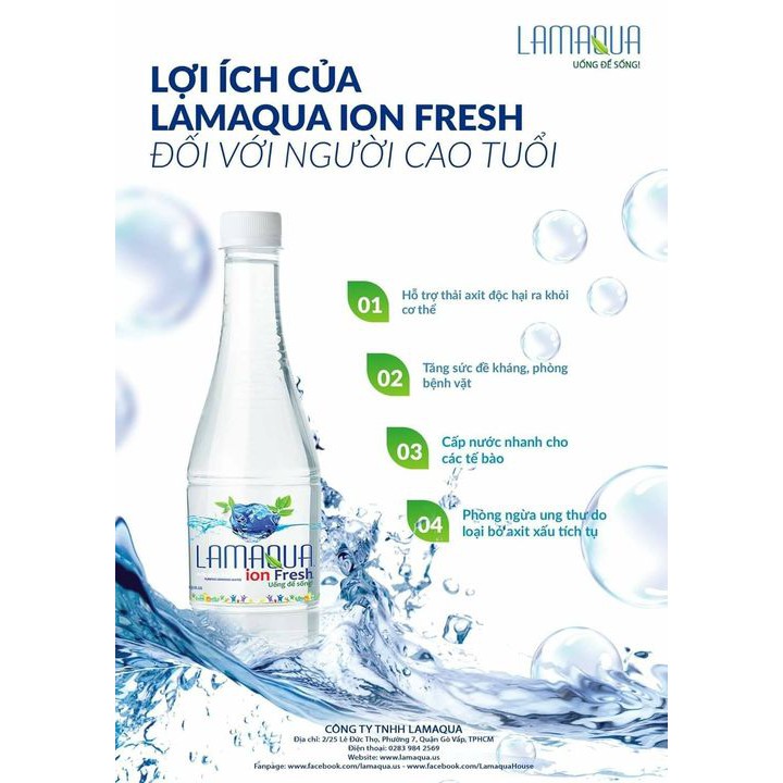 LAMAQUA ION 500ml Lốc/Thùng 18 chai