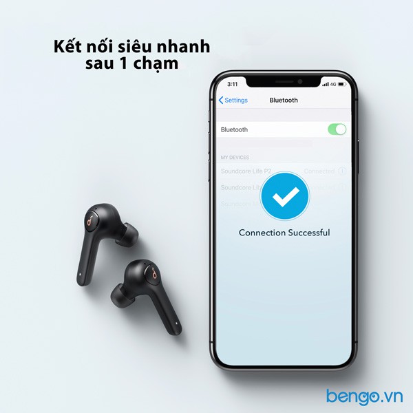 [Mã 77ELSALE hoàn 7% đơn 300K] Tai nghe bluetooth TWS SOUNDCORE Life P2 (by Anker) - A3919