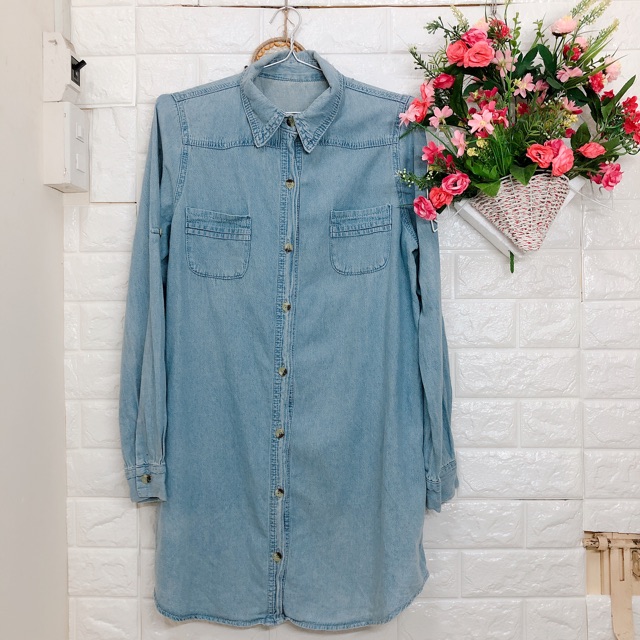 Áo sơ mi jean denim Hàn Quốc unisex