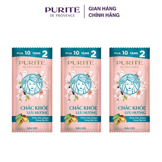 [HB - Gift] Combo 3 gói dầu gội Purite Chắc khỏe Lưu hương 6g/gói