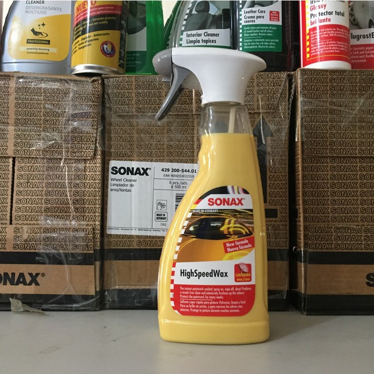 SONAX High Speed Wax – Dung dịch làm bóng và bảo vệ sơn xe , 500ml