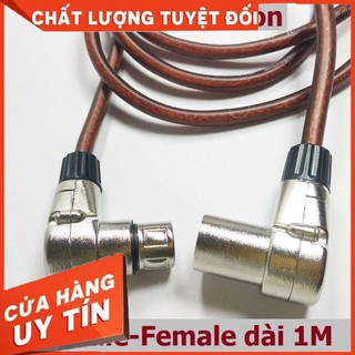 Dây Canon 2 Đầu, Jack Canon dùng vít khóa, Dây Japan chống nhiễu tốt (Nâu)