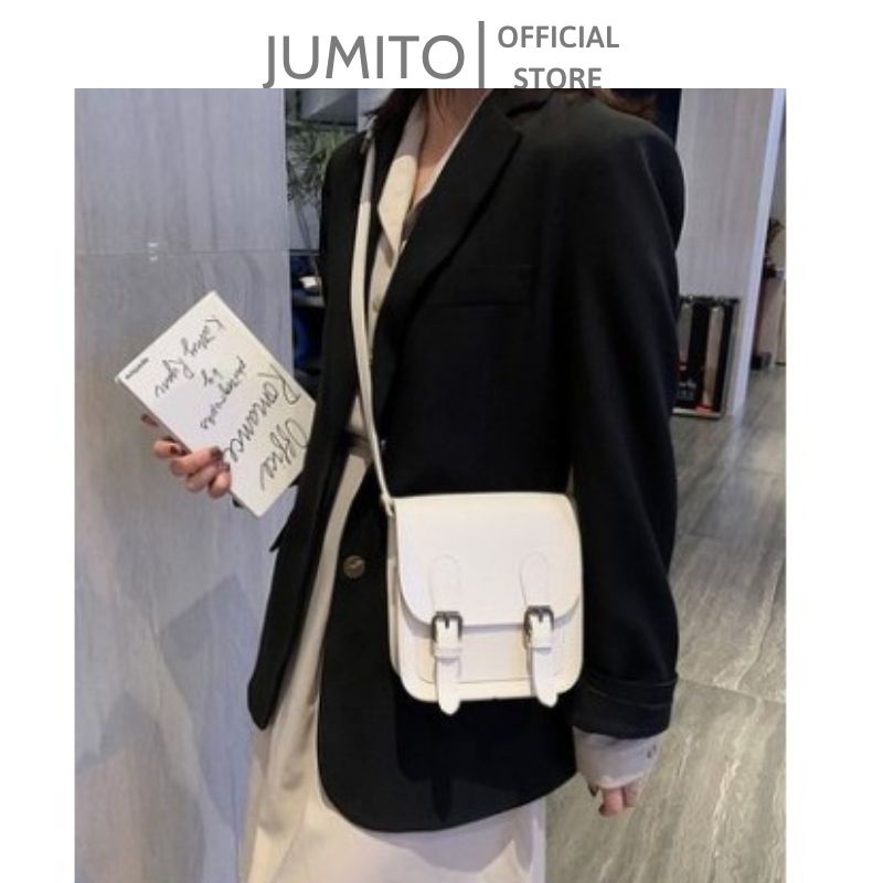 Túi xách da nữ đeo chéo đeo vai hai khuy cài hàng Quảng Châu cao cấp JUMITO T1.019.NA