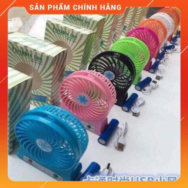 Freeship Quạt Sạc Mini Fan 3 tốc độ cực mát