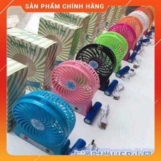 Freeship Quạt Sạc Mini Fan 3 tốc độ cực mát