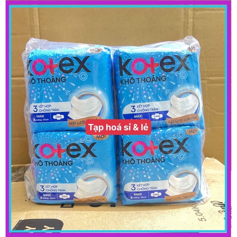 8 gói BVS Kotex dày có cánh khô thoáng (gói 8 miếng)
