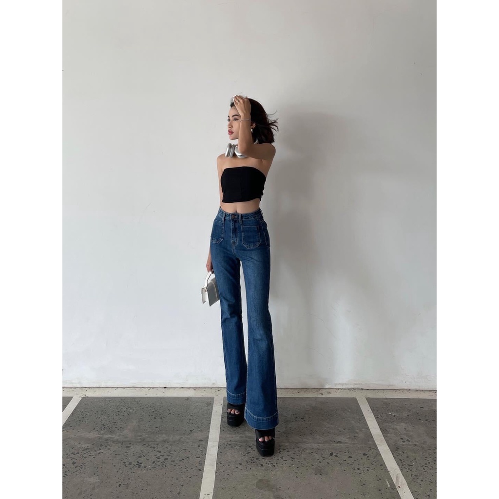 Quần Jean Ống Loe Túi Trước Sofm Wear