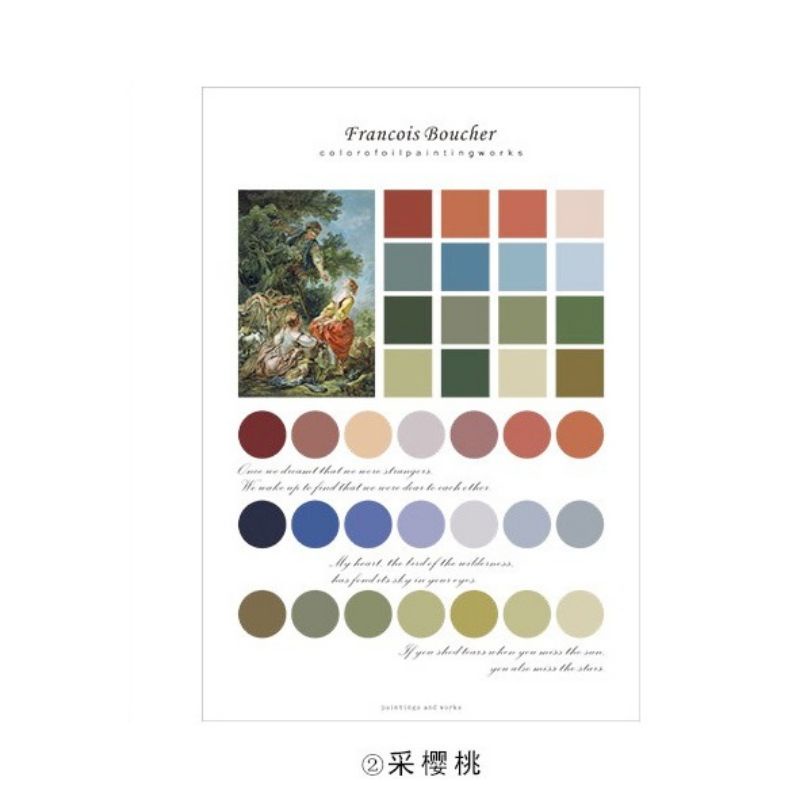 STICKER bộ tranh cổ điển trang trí sổ tay, vật dụng Vintage