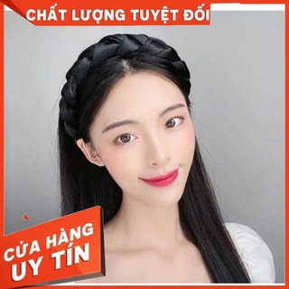 Bờm tóc tết sam vải lụa nhiều màu phong cách Hàn Quốc