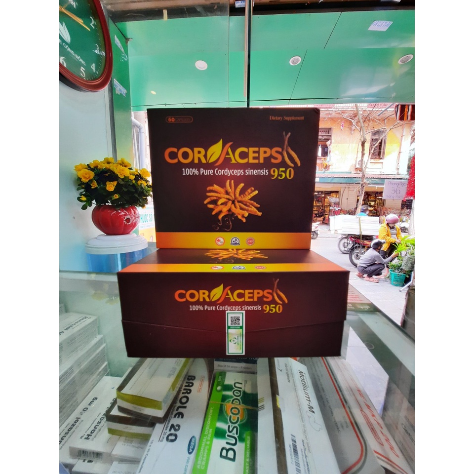 Viên đông trùng hạ thảo Cordaceps 950 giảm suy nhược hộp 90 viên - Chính Hãng Canada