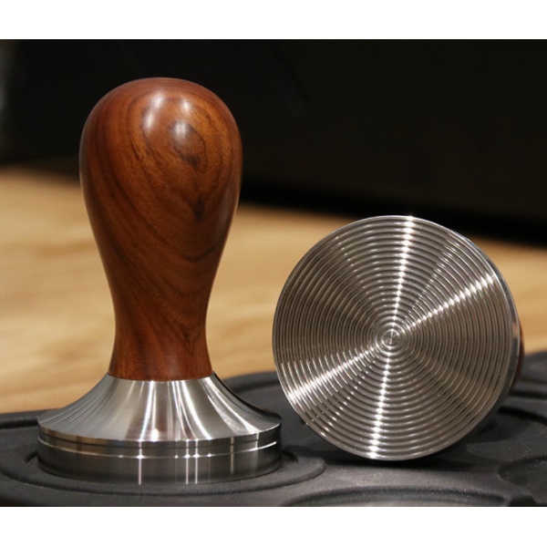 [PREDOLO2]Stainless Coffee Bean Tamper Barista Pressing Tool w/ Handle Base