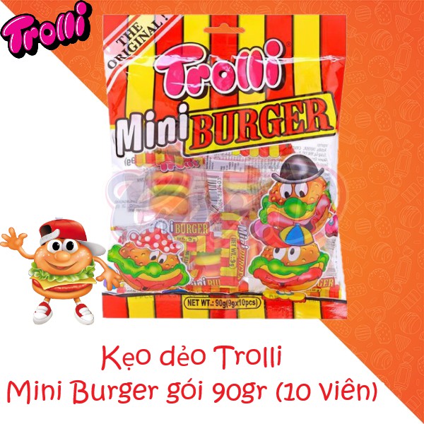 Kẹo dẻo Trolli Mini Burger gói 90gr