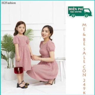 Sét đầm đôi mẹ và bé gái -Đầm mẹ bé kẻ caro- đầm mẫu mới nhất nhiều size, váy đôi mẹ và bé-thời trang