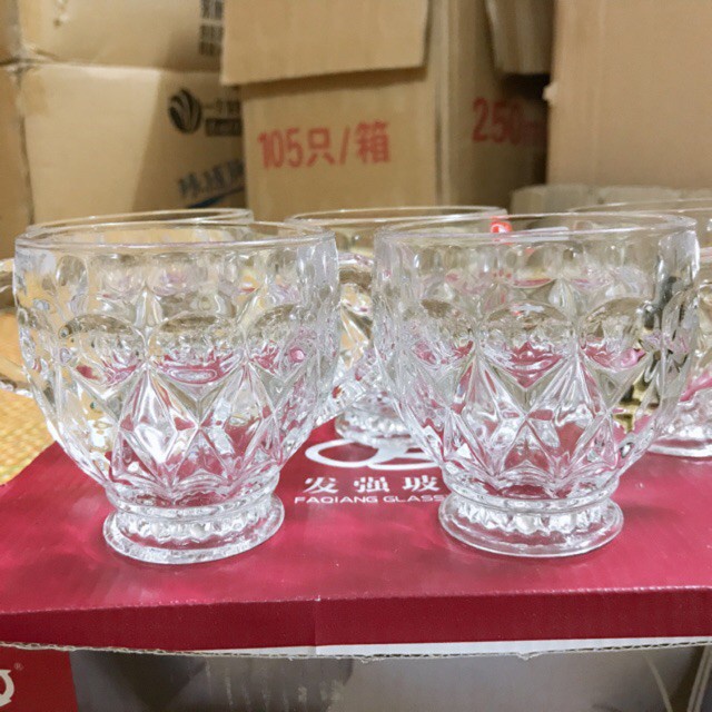 COMBO 6 cốc thủy tinh cáo cấp, trong suốt, dày dặn