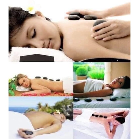 Đá nóng massage Body Đả thông kinh lạc ovan 8x6cm, tròn 8x8cm