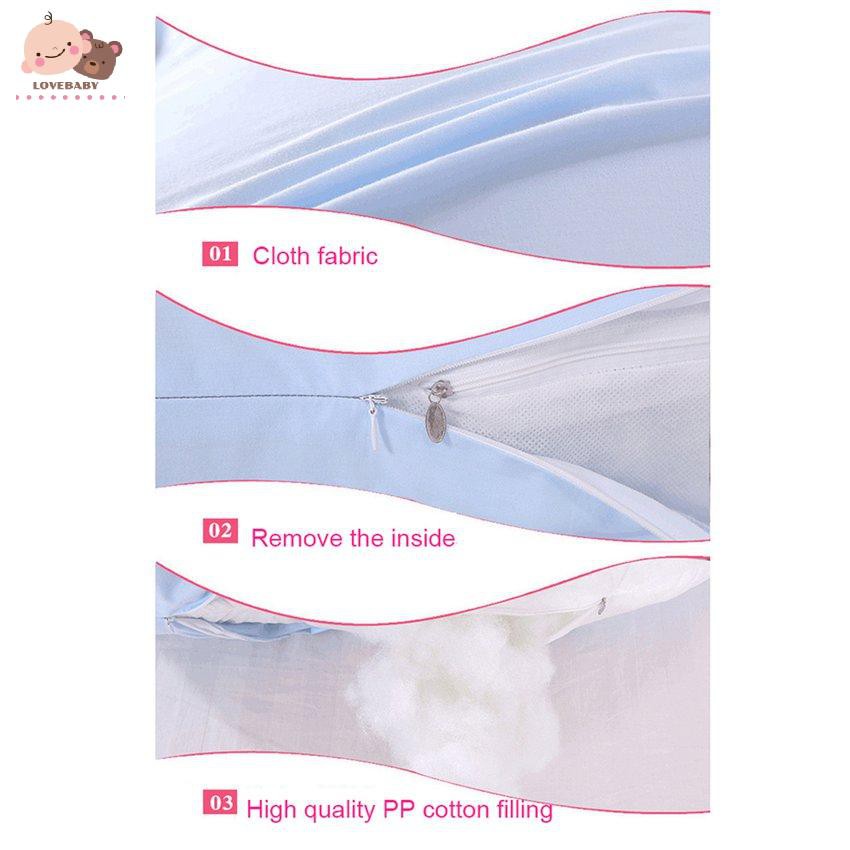 Gối Ngủ Chữ U Chất Liệu Cotton Kích Thước 70x130cm Dành Cho Mẹ Bầu