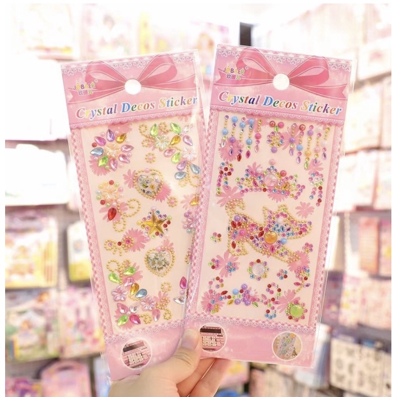 Hình dán Sticker đính đá xịn xò